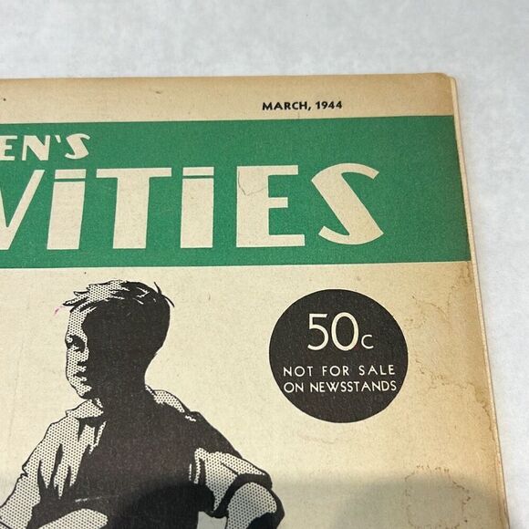 VTG Children's Activities For Home & School Magazine Book March 1944 - Picture 2 of 8